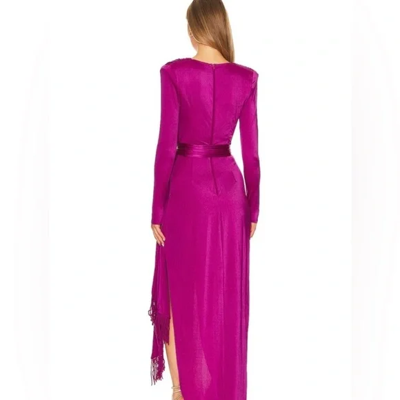 Bronx and Banco Fuchsia Long Sleeve Dress - Picture 4 of 7